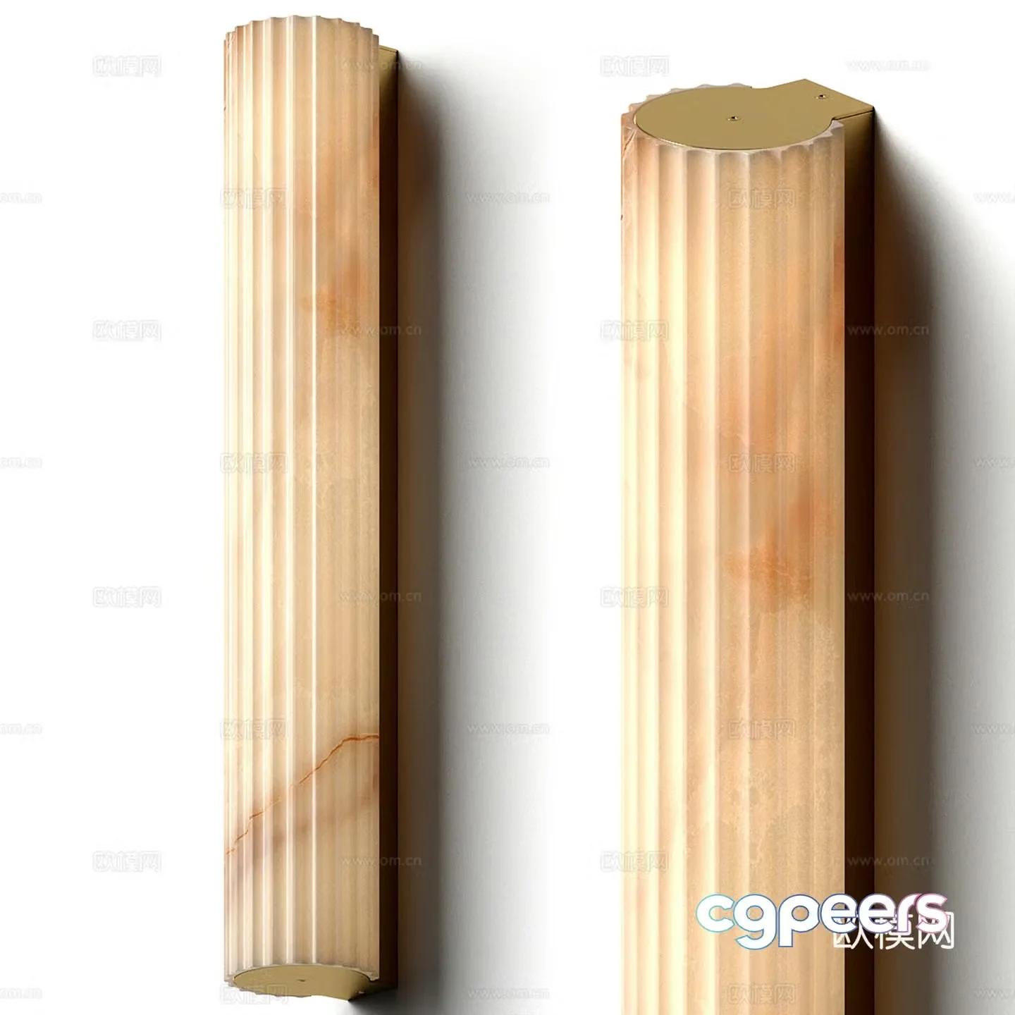Light luxury marble wall lamp 3d model