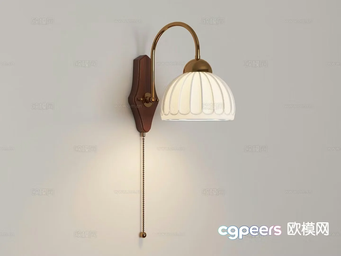 French retro wall lamp 3d model