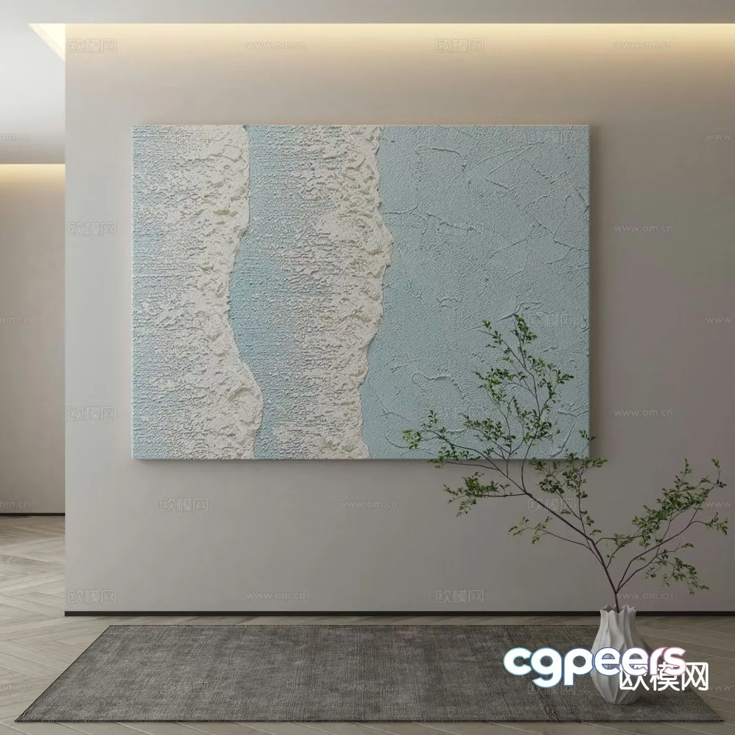 Decorative painting texture painting hanging painting 3d model