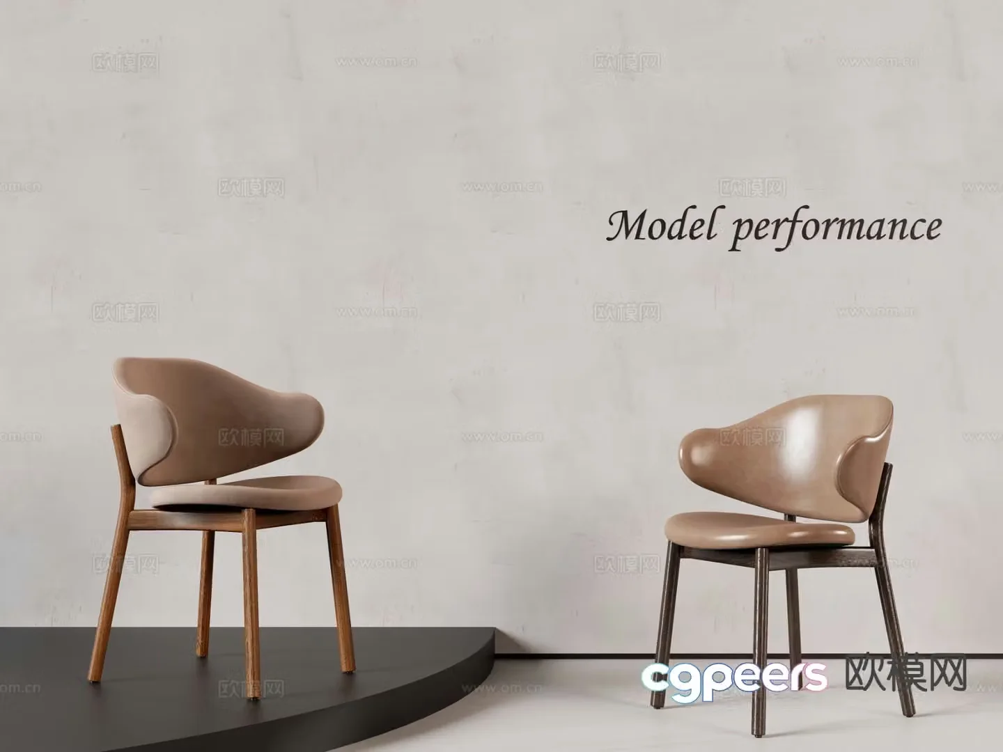 Modern chair single chair dining chair 3d model