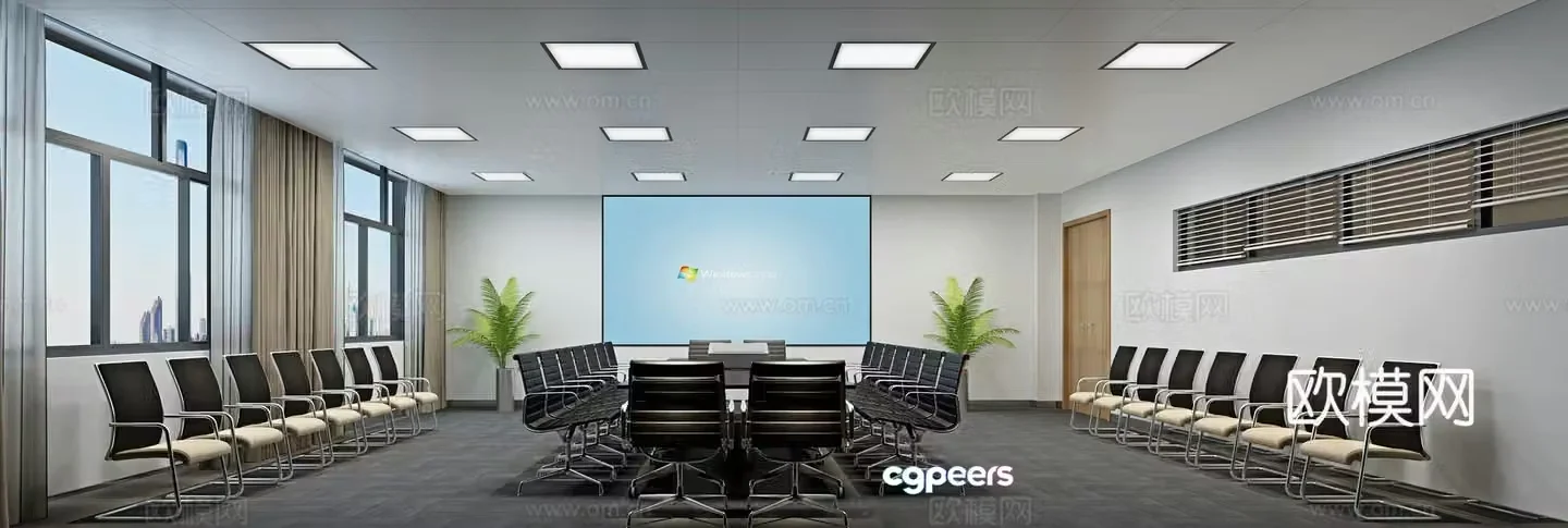 Modern conference room 3d model
