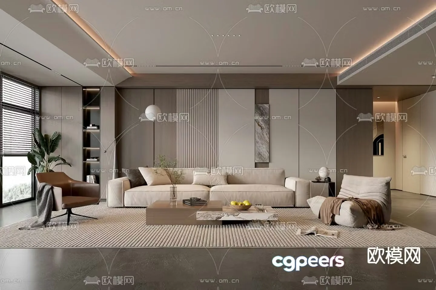 Modern living room 3d model