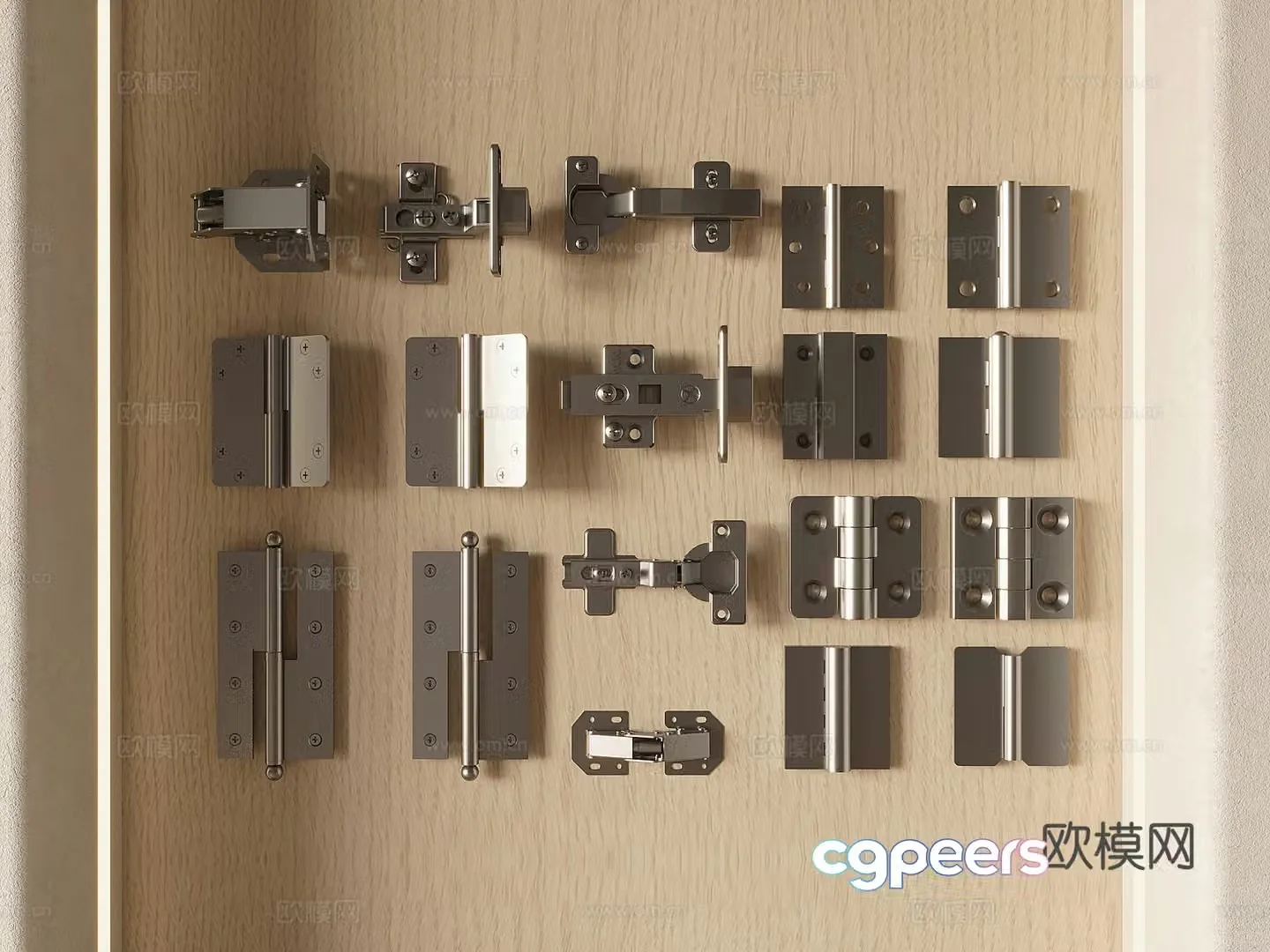 Hardware components hinge hinge cabinet door hinge 3d model