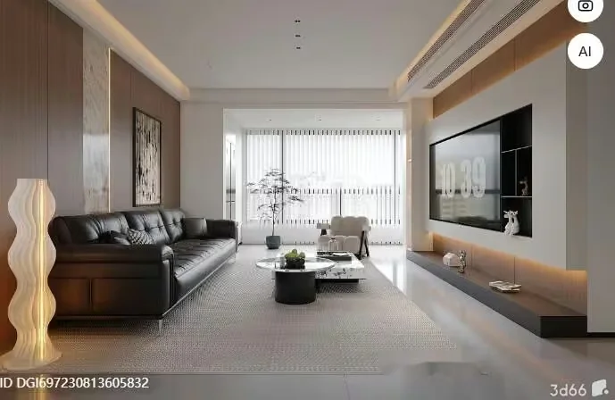 Modern Living Room 3D Model – 15320 – VRAY Render