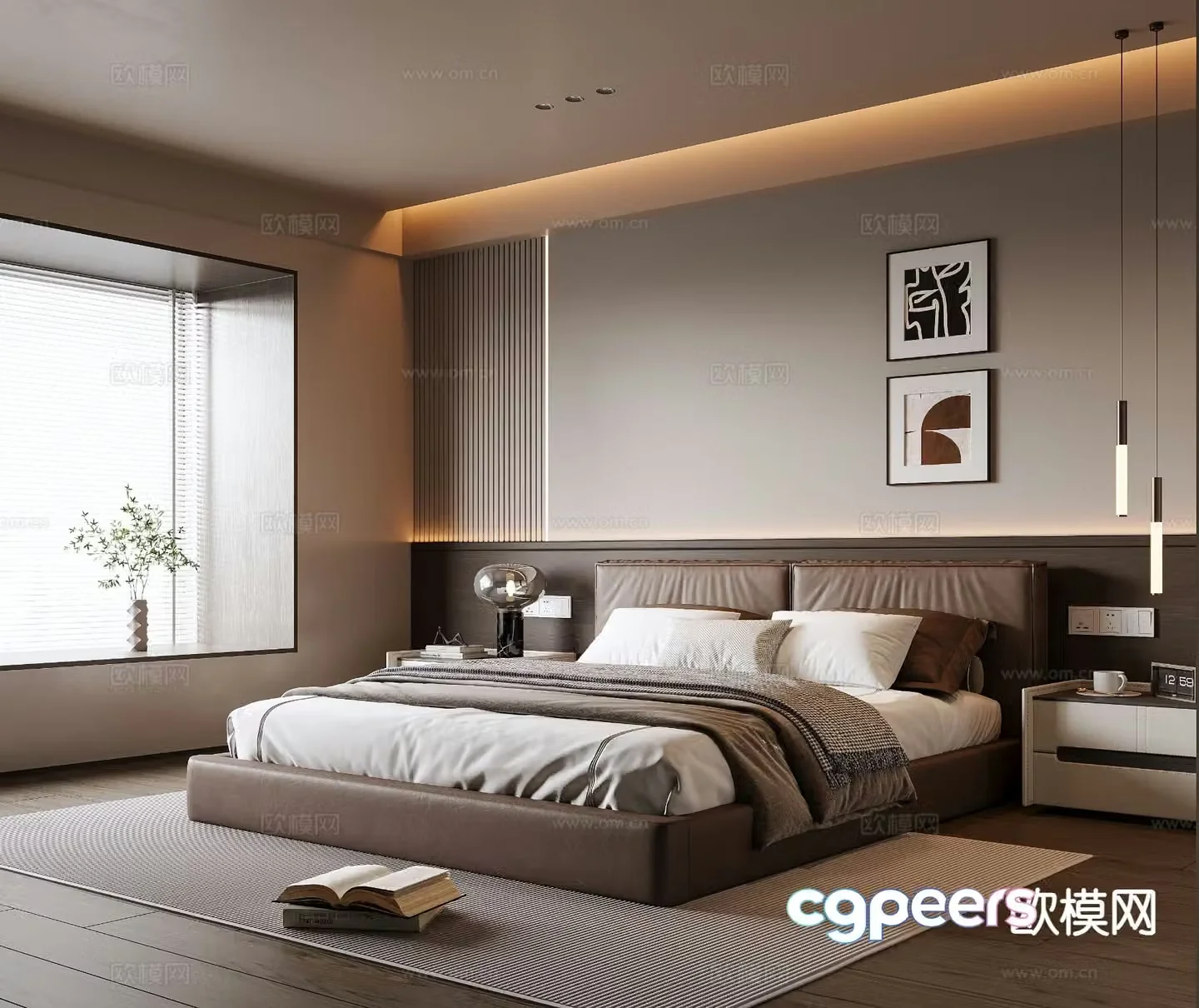 Italian style bedroom master bedroom 3d model