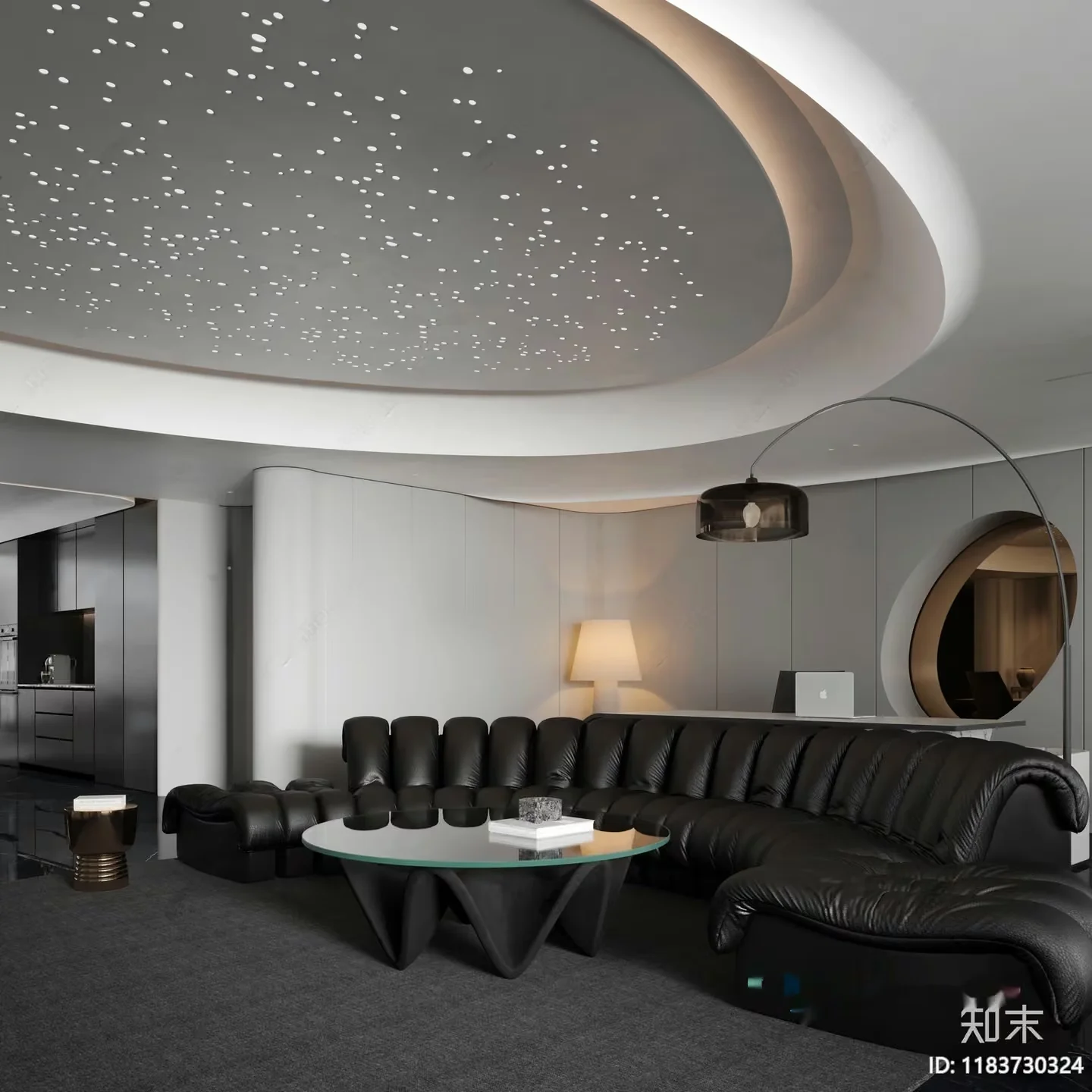 Modern Living Room 3D Model – 23368 – CORONA Render