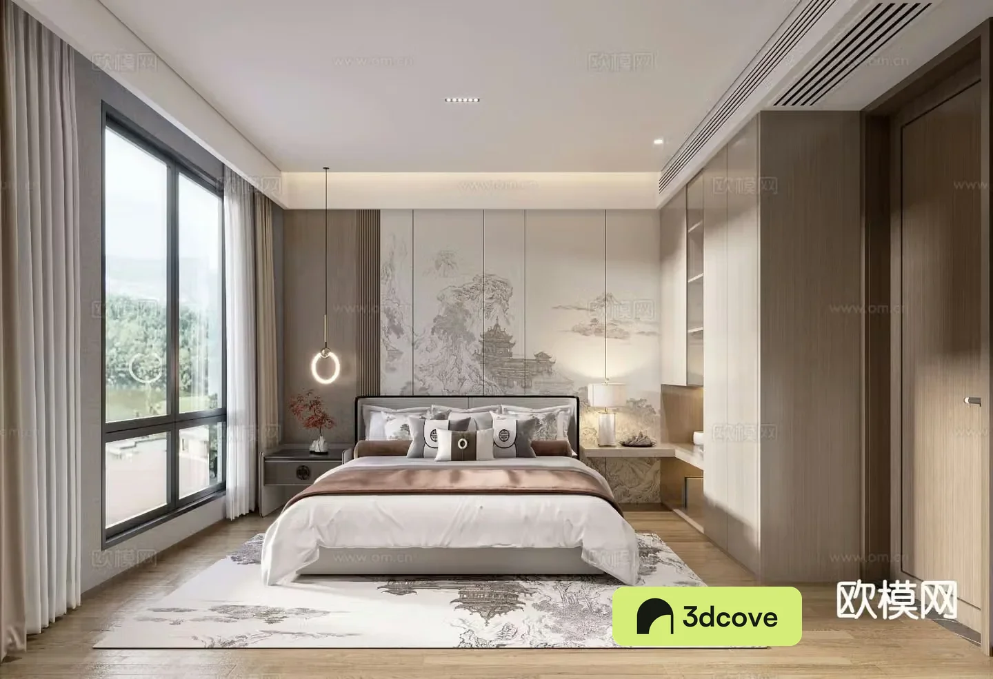 New Chinese style bedroom master bedroom