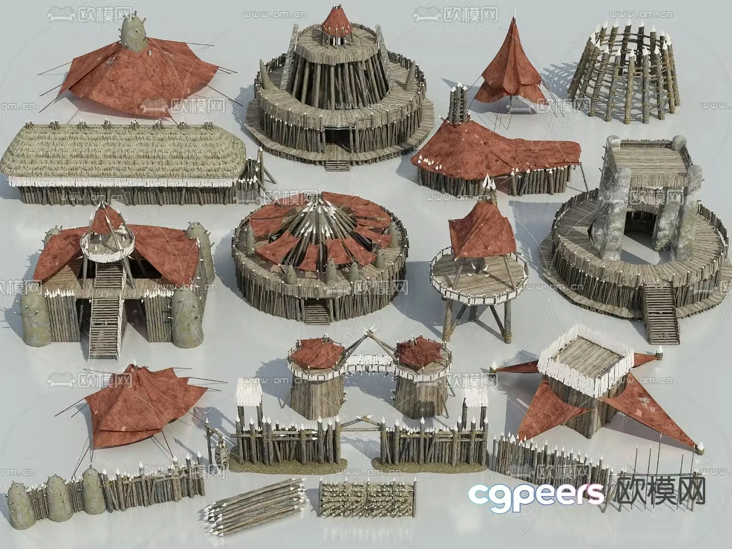 primitive tribe 3d model