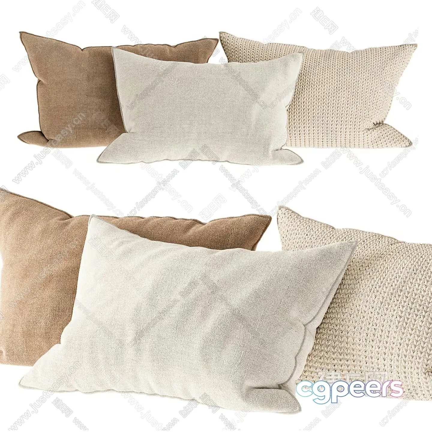 Cozy Throw Pillows 3D Model – 12860 – CORONA Render