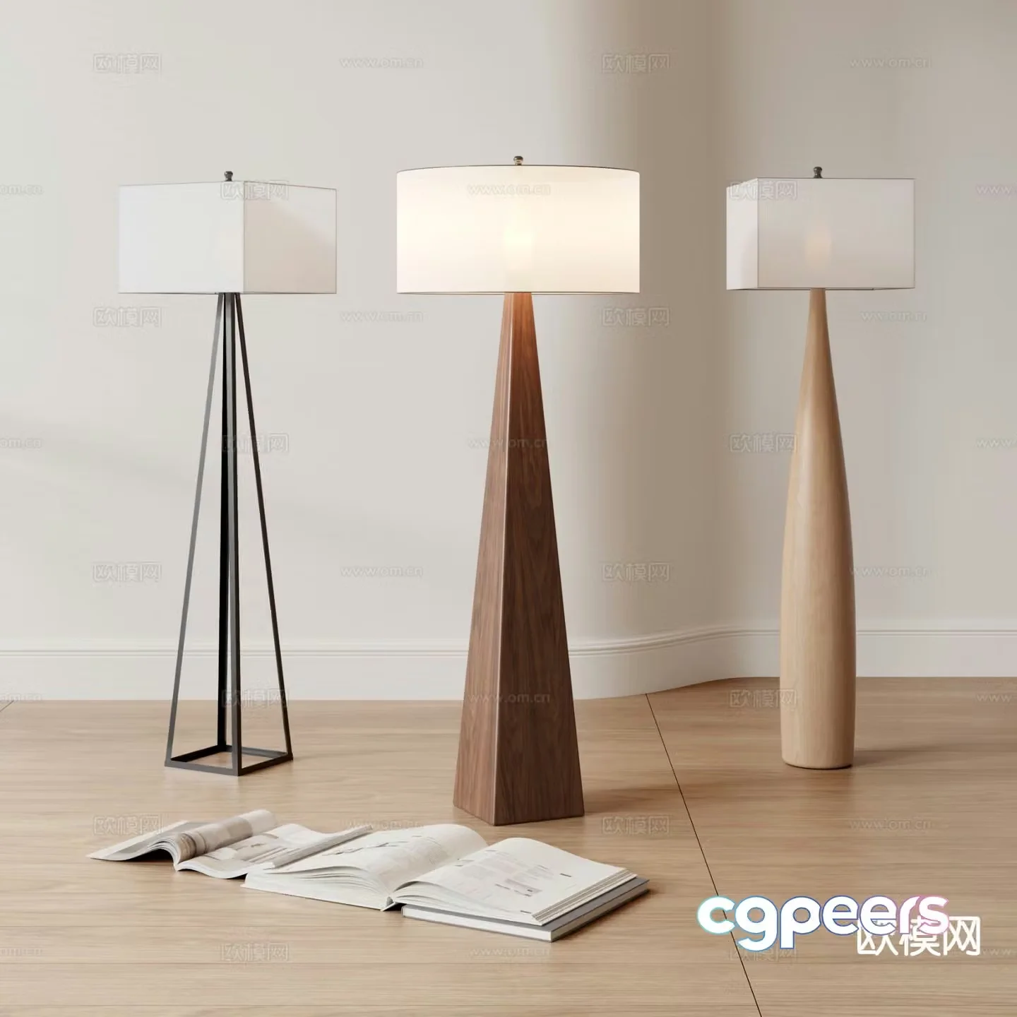 French floor lamp 3d model