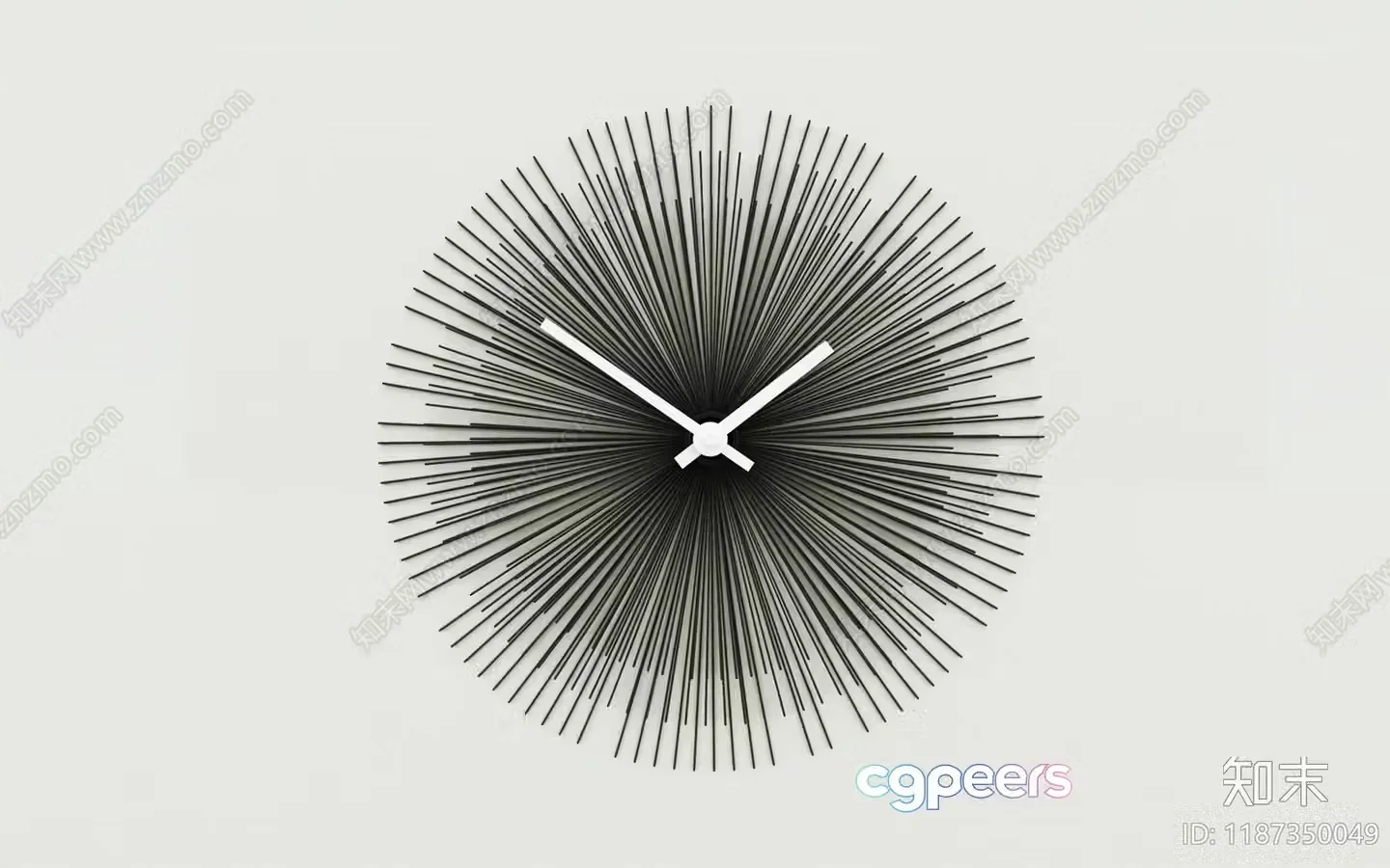 Modern Clock With A Unique Design 3D Model – 351 – VRAY Render