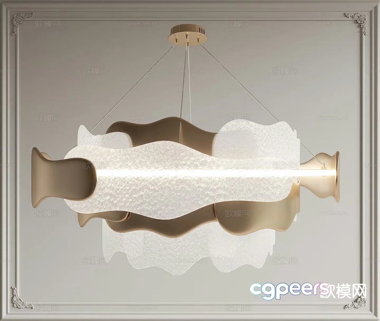 Light luxury chandelier living room chandelier dining room chandelier bedroom chandelier 3D model