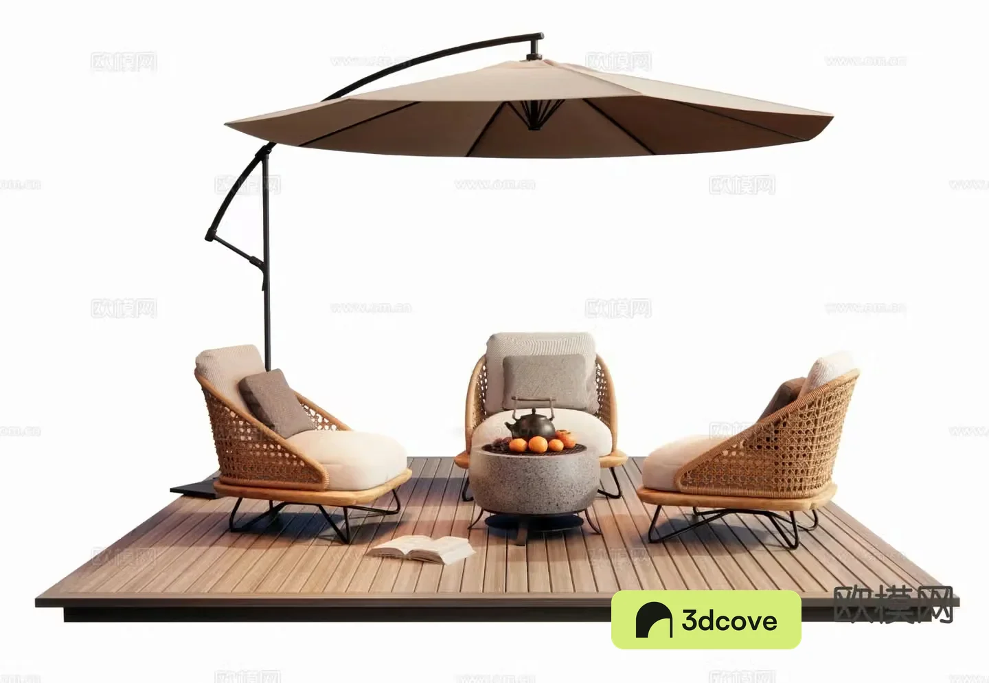 Modern outdoor chair outdoor sofa folding umbrella