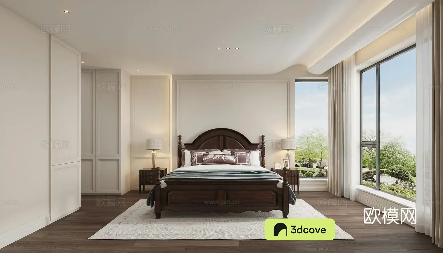 American simple bedroom master bedroom