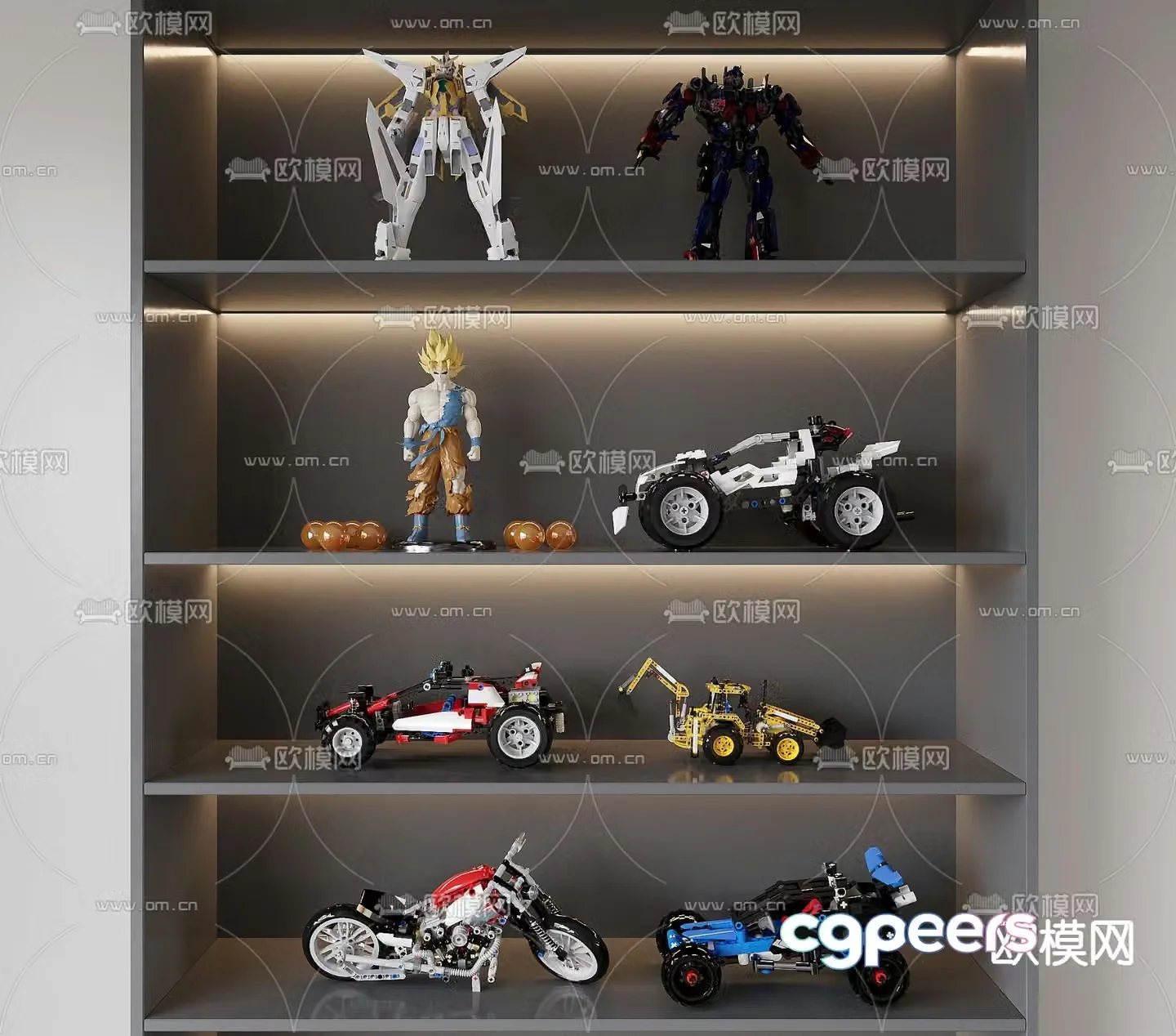 Robot toy racing figure 3d model