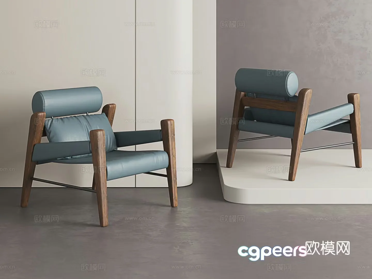 Retro style chair medieval style chair wasaki style leisure chair 3d model