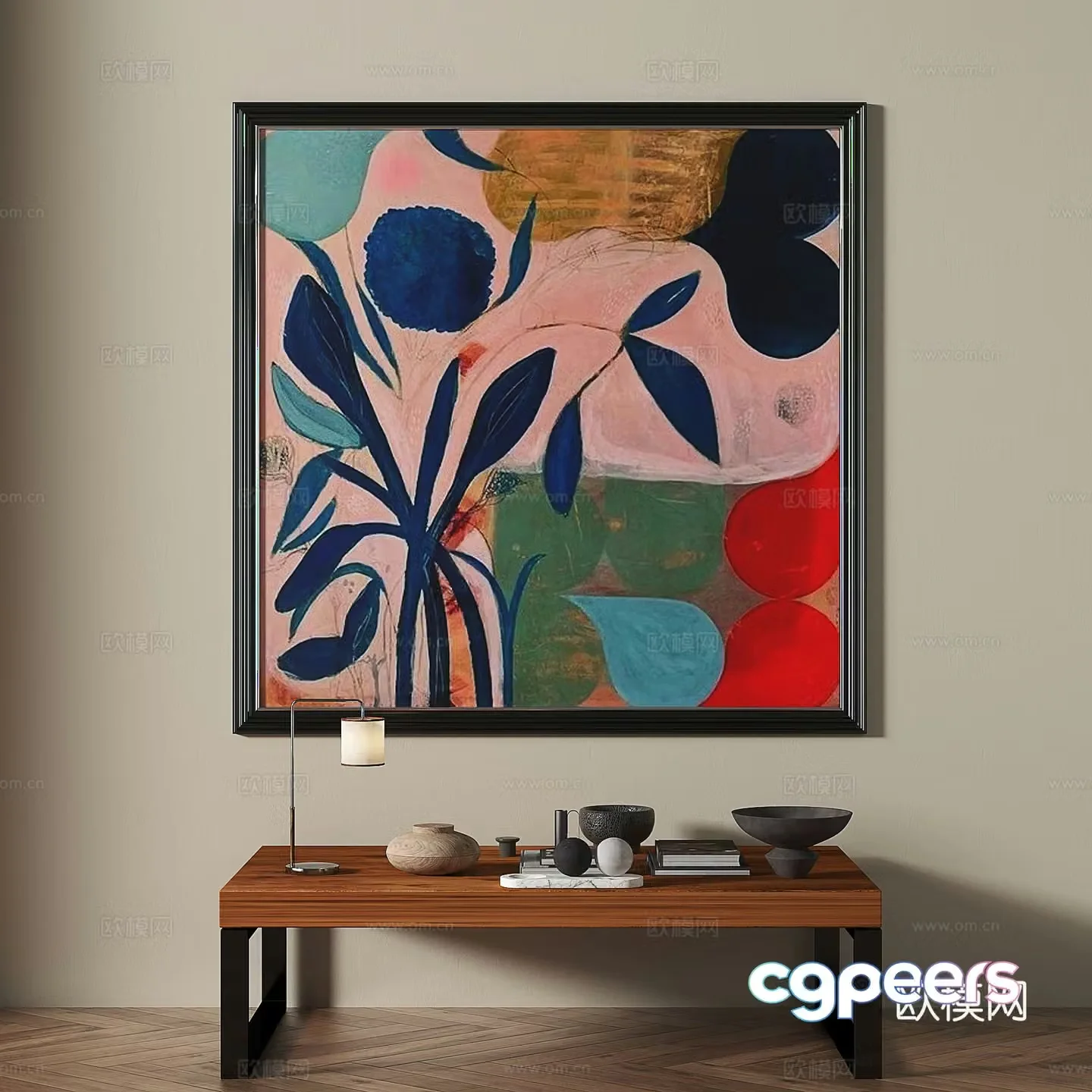 Modern medieval retro decorative painting 3d model