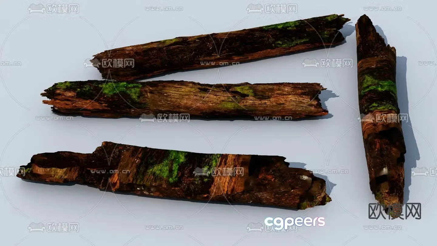 tree trunk dead tree dead wood 3d model