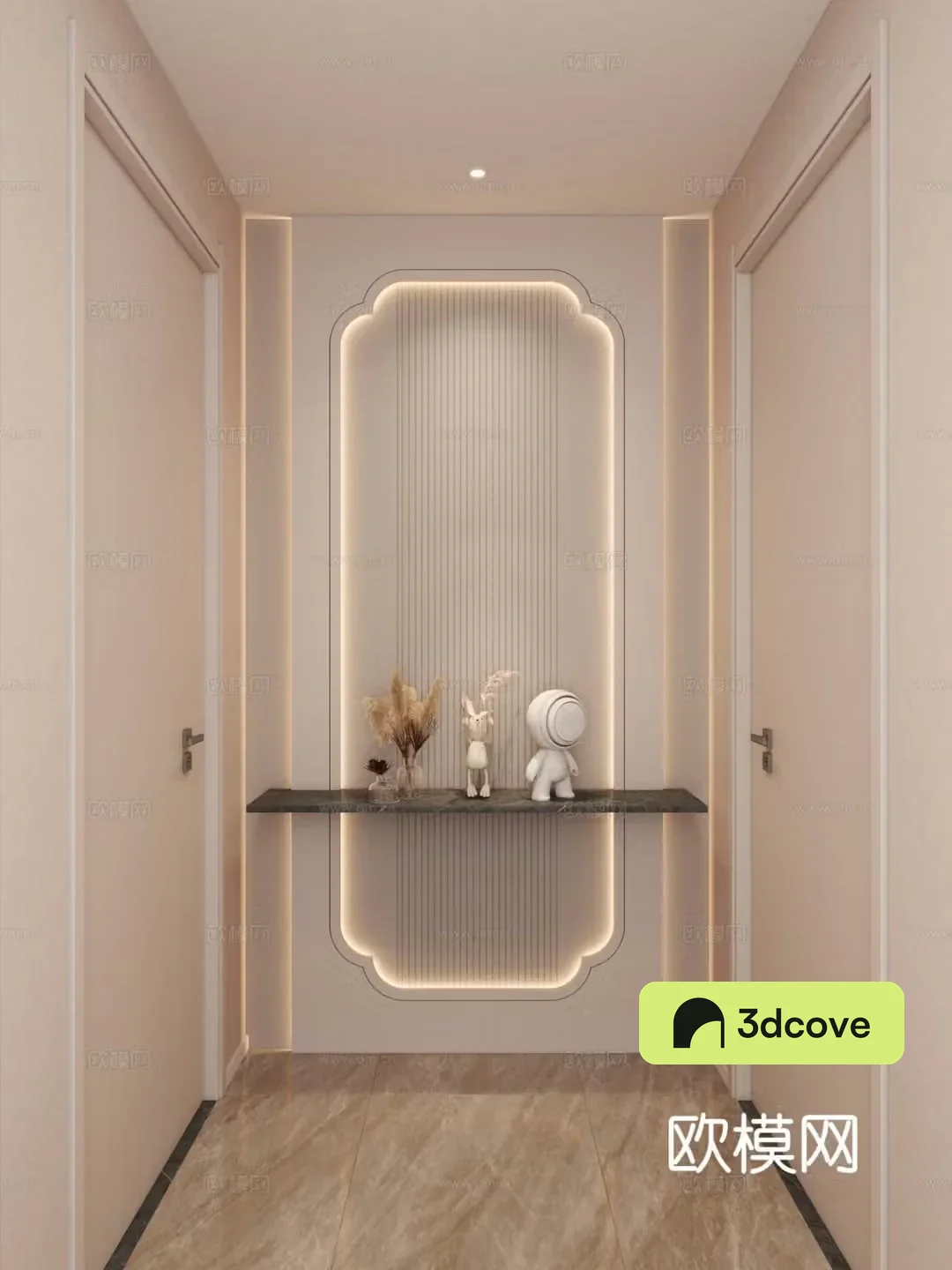 Cream style corridor entrance hall