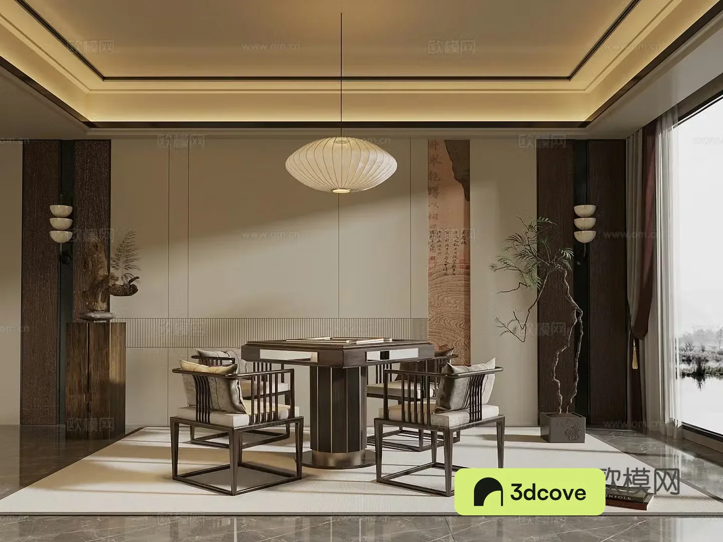 New Chinese chess and card room Mahjong room