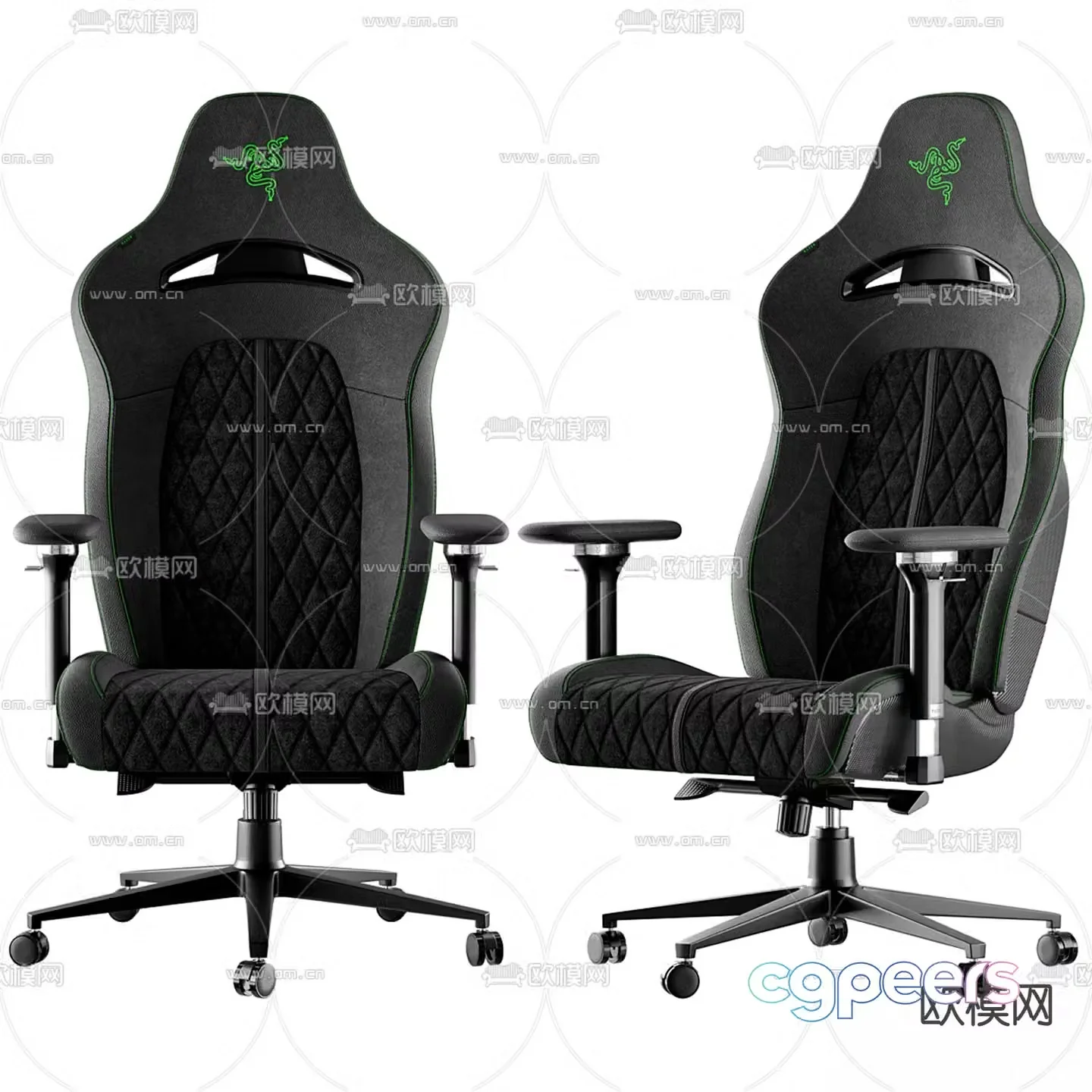 Razer gaming chair ergonomic chair 3d model
