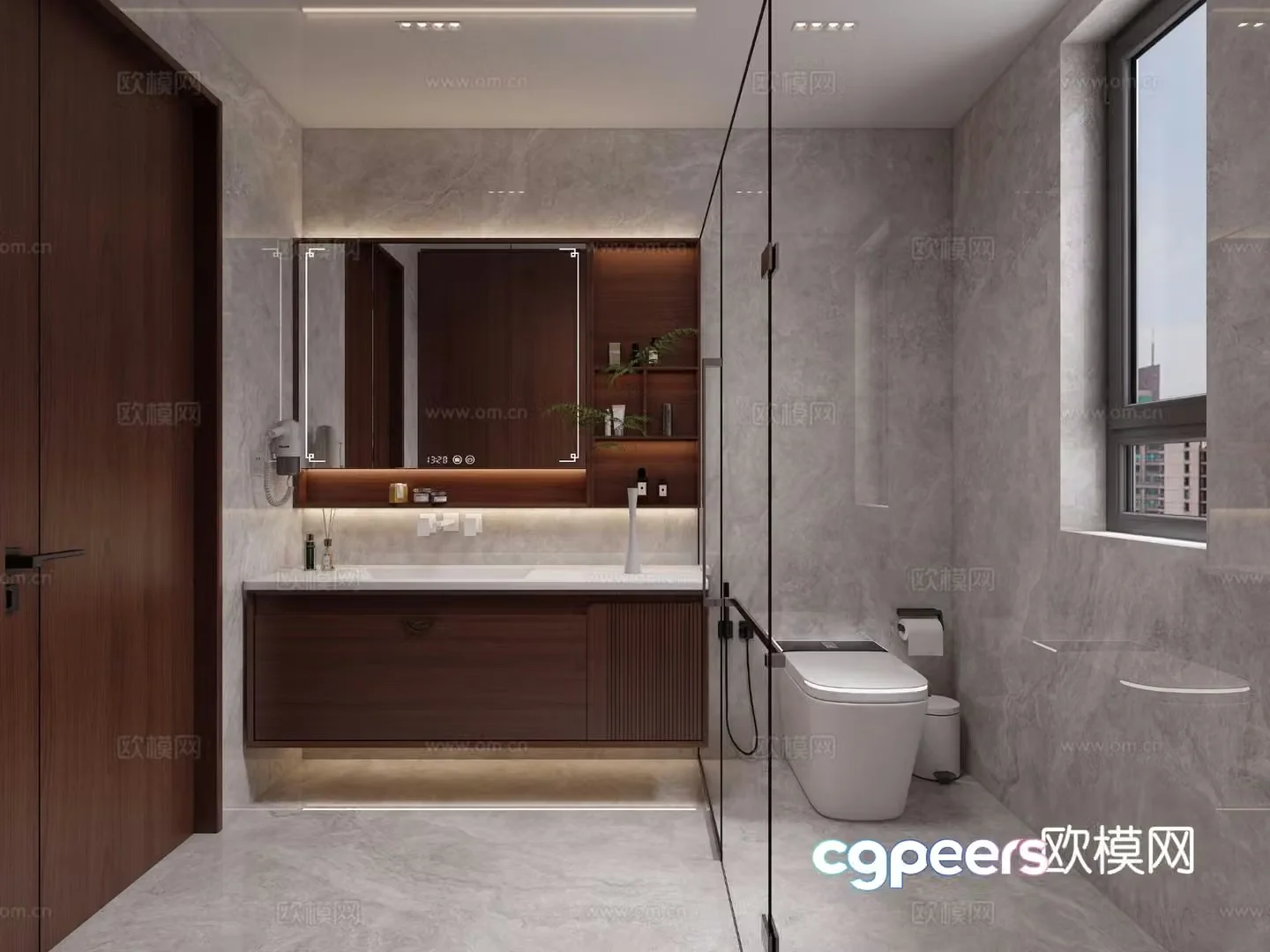 New Chinese style bathroom bathroom 3d model