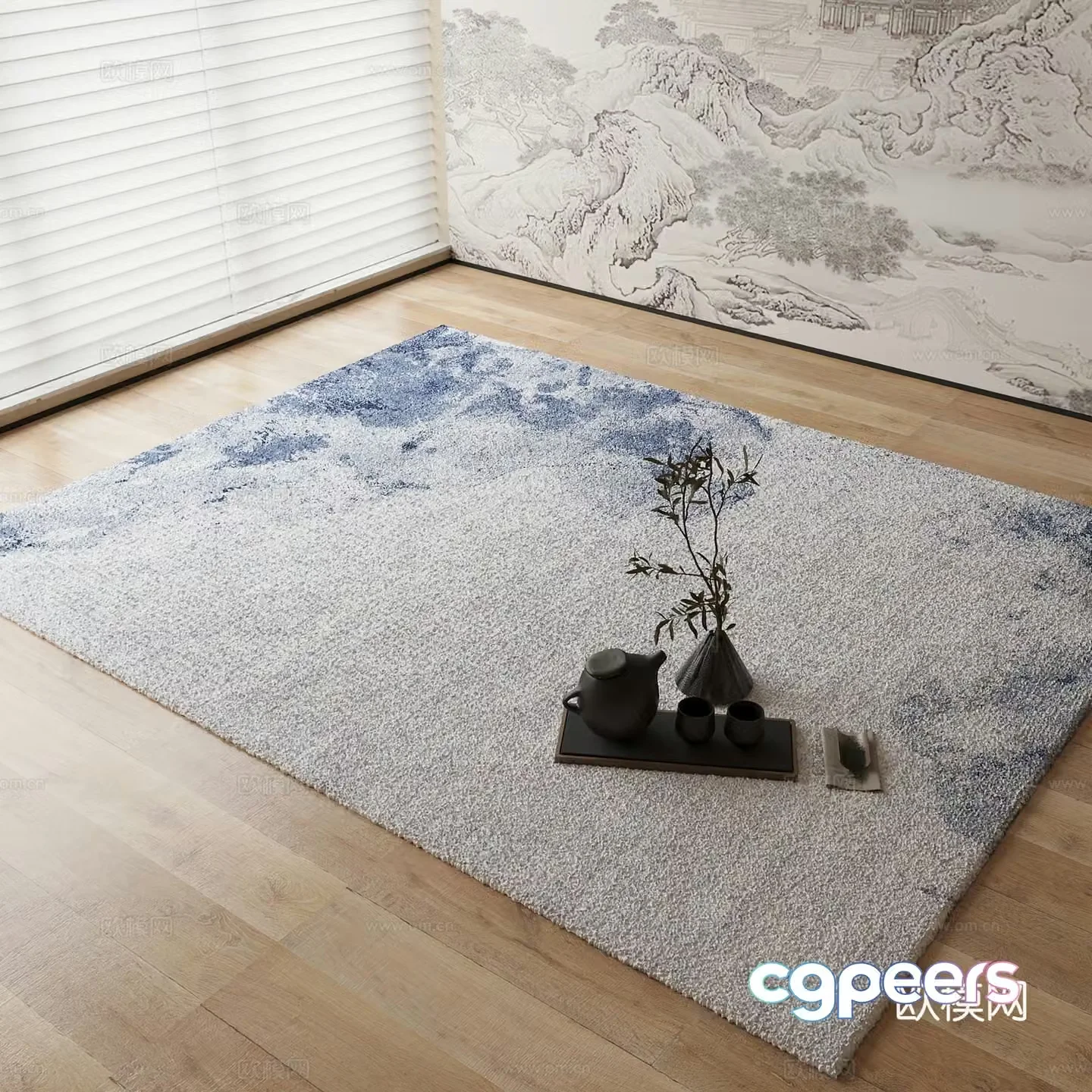 New Chinese carpet 3D model