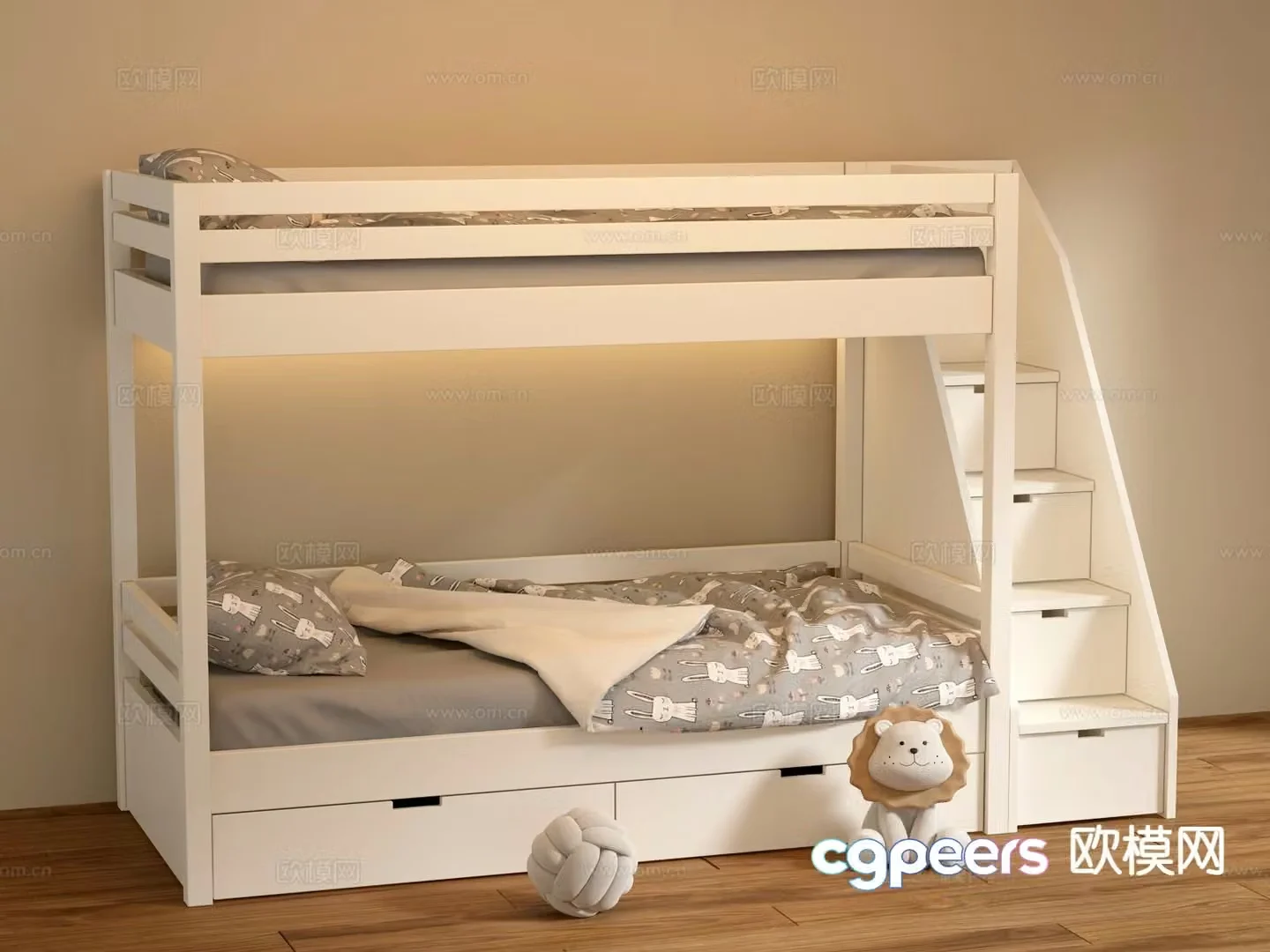 Children’s bunk bed 3d model