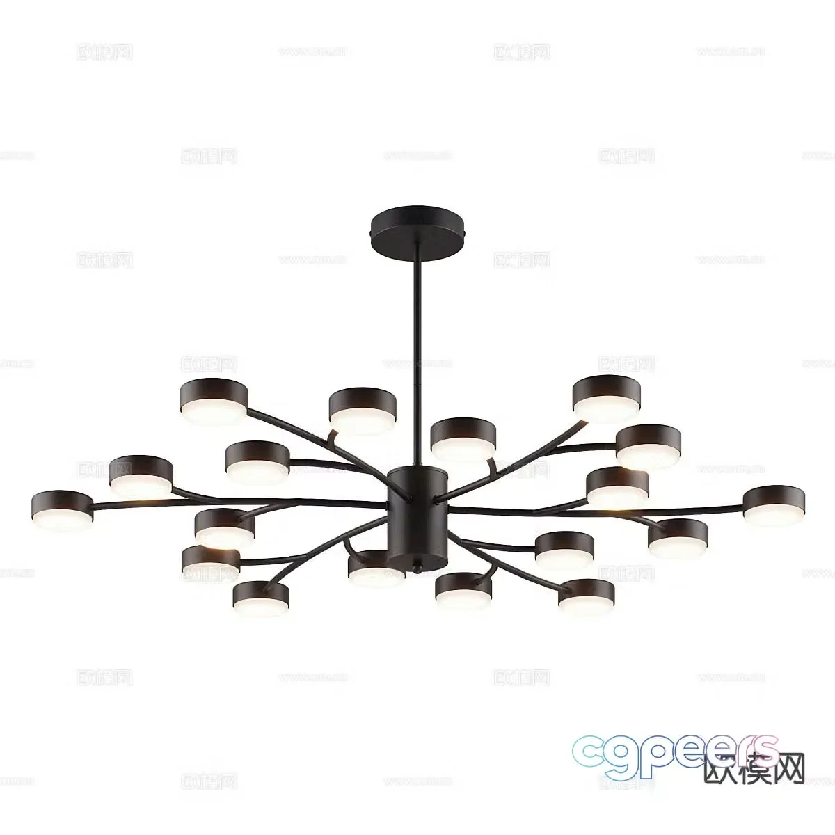 Simple chandelier hall chandelier 3d model