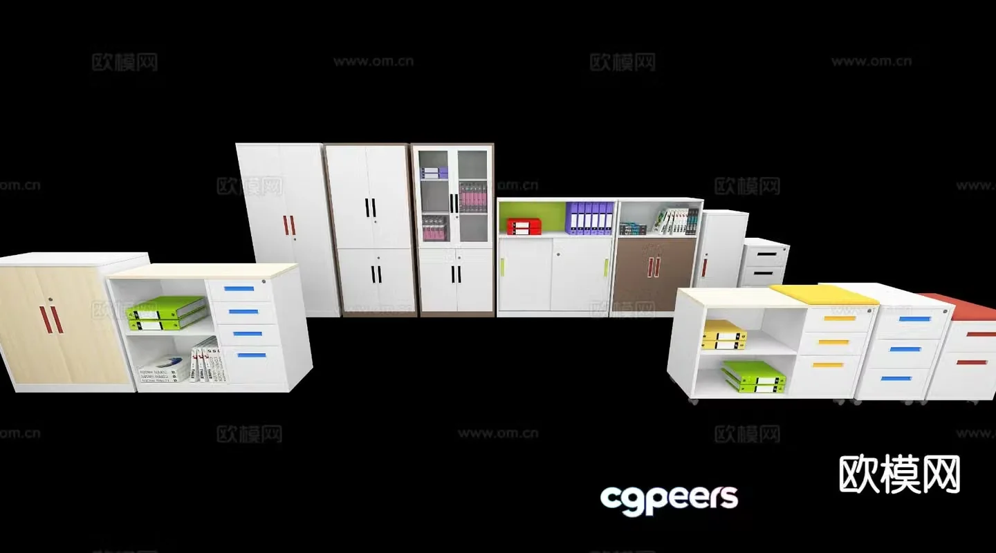 modern information cabinet file cabinet file cabinet 3d model