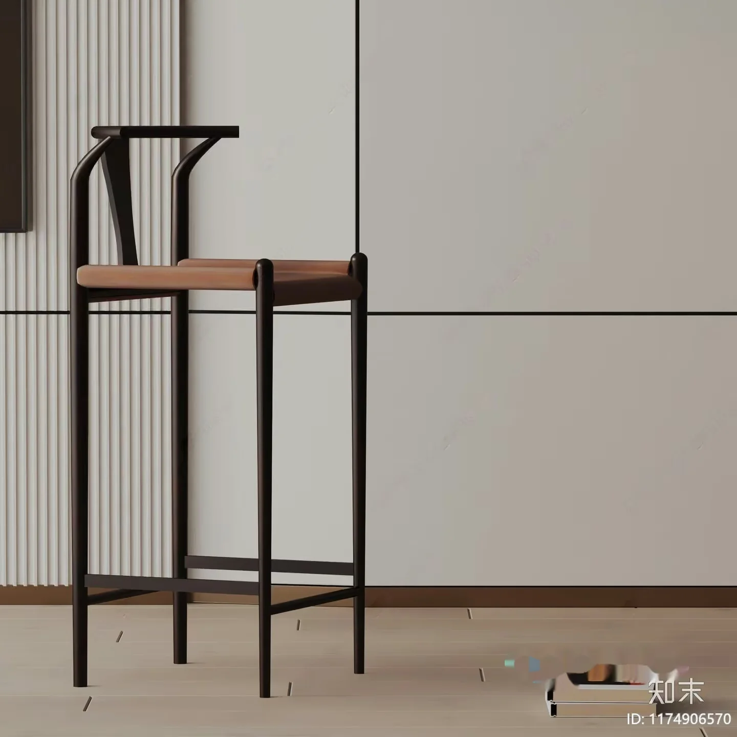 Modern Bar Stool 3D Model – 9683 – VRAY Render
