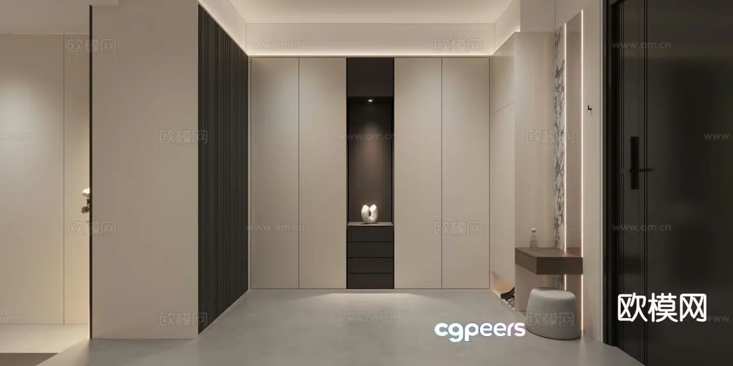 Modern entrance hall foyer 3d model