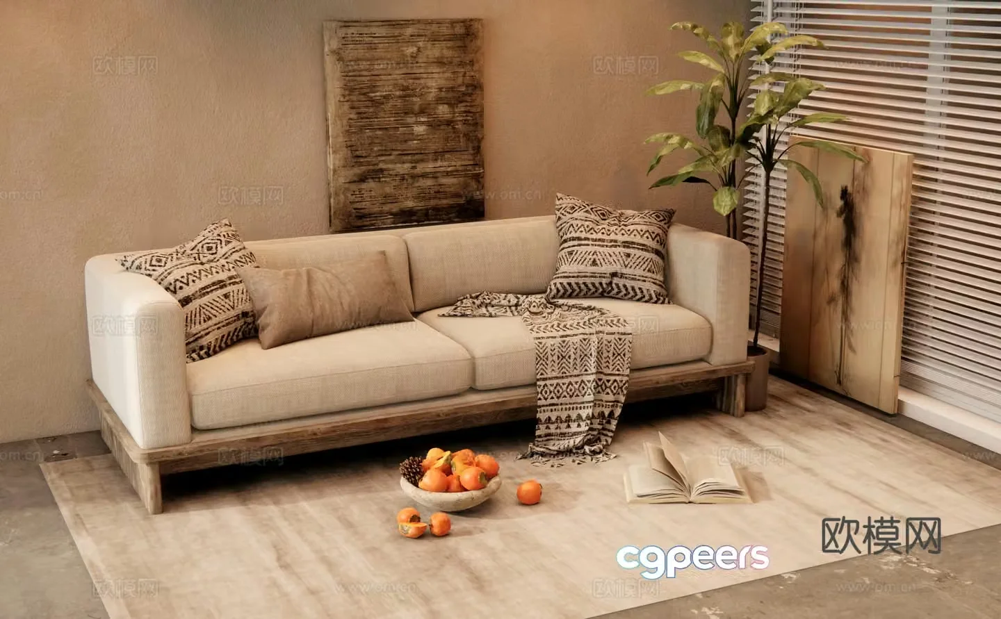 Wasabi Double Sofa 3D Model