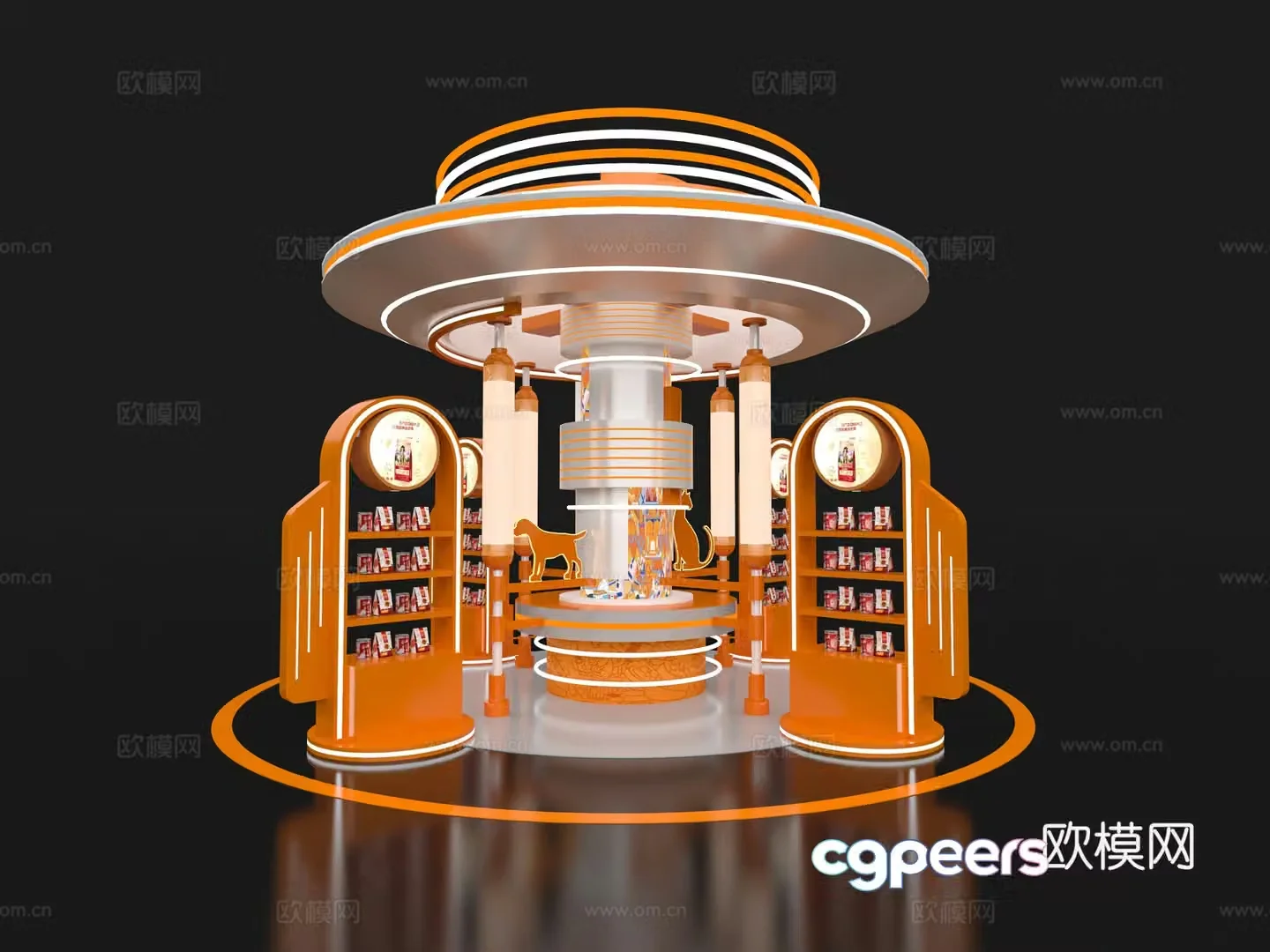 Booth Taichung Island Booth Showcase Zhongdao Showcase Zhongdao Structural Model Ring Zhongdao Round Zhongdao 3D Model