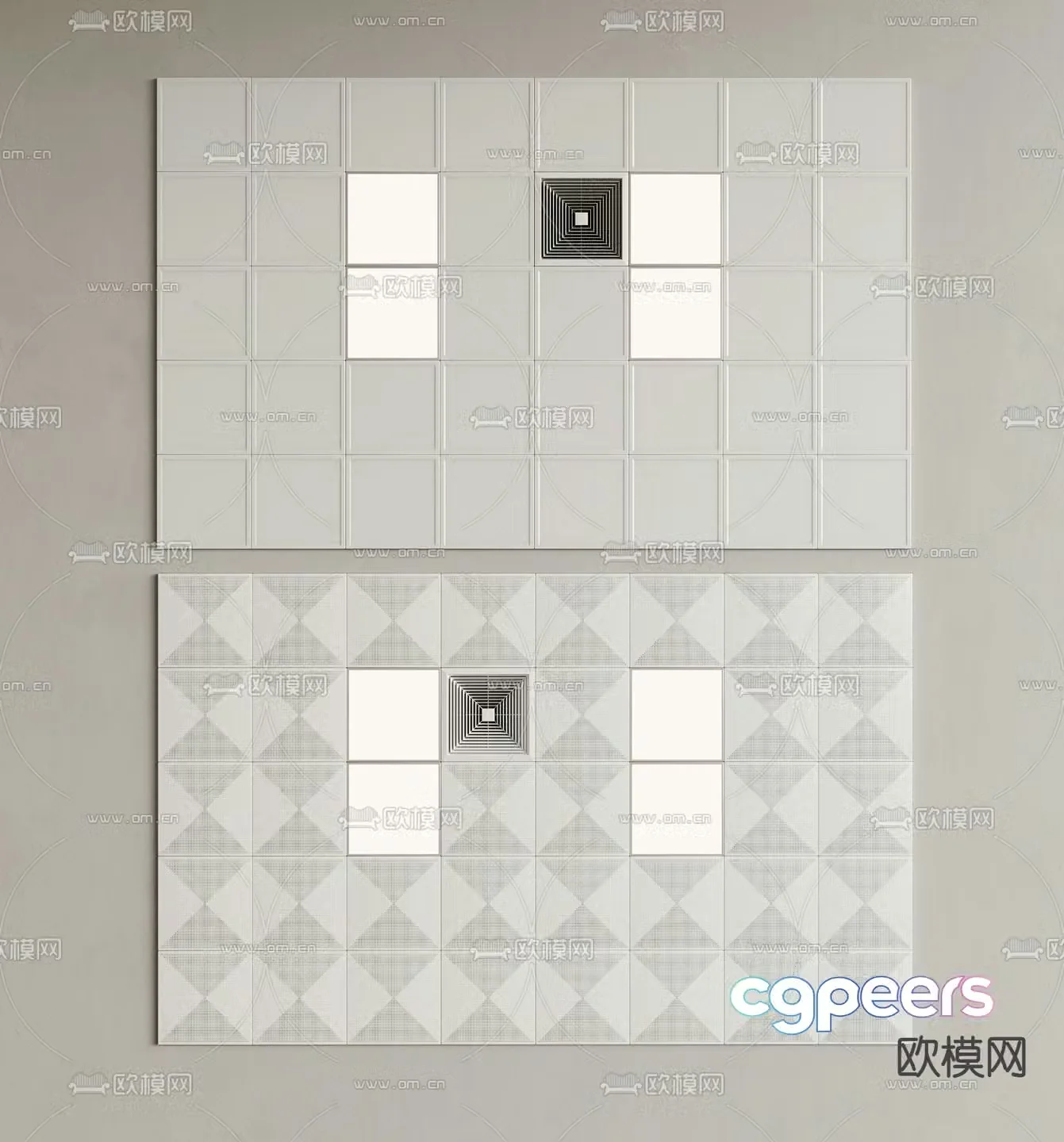Integrated suspended ceiling aluminum gusset plate flat lamp 3d model