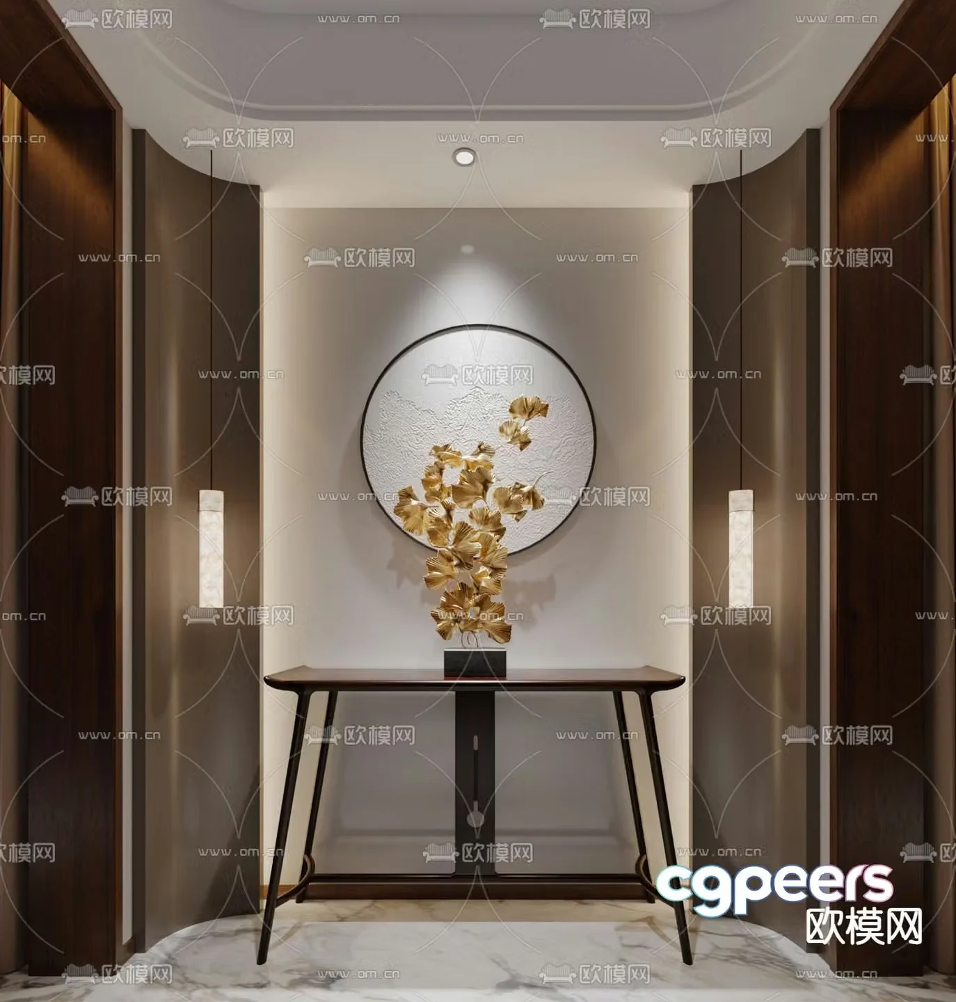 New Chinese style Duanjingdai 3D model