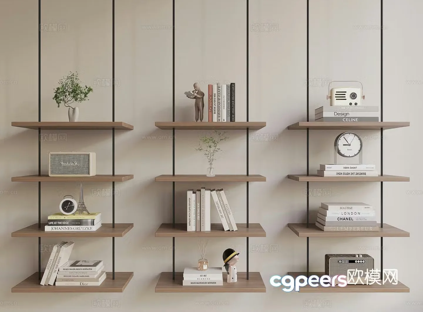 Modern shelf 3D model
