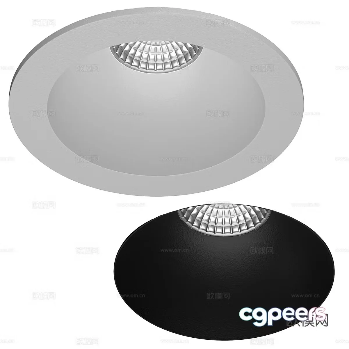 Modern minimalist frameless inline downlight 3D model
