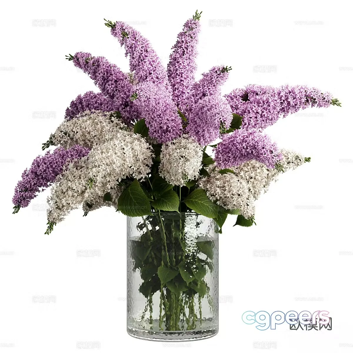 Modern vase flower art 3d model
