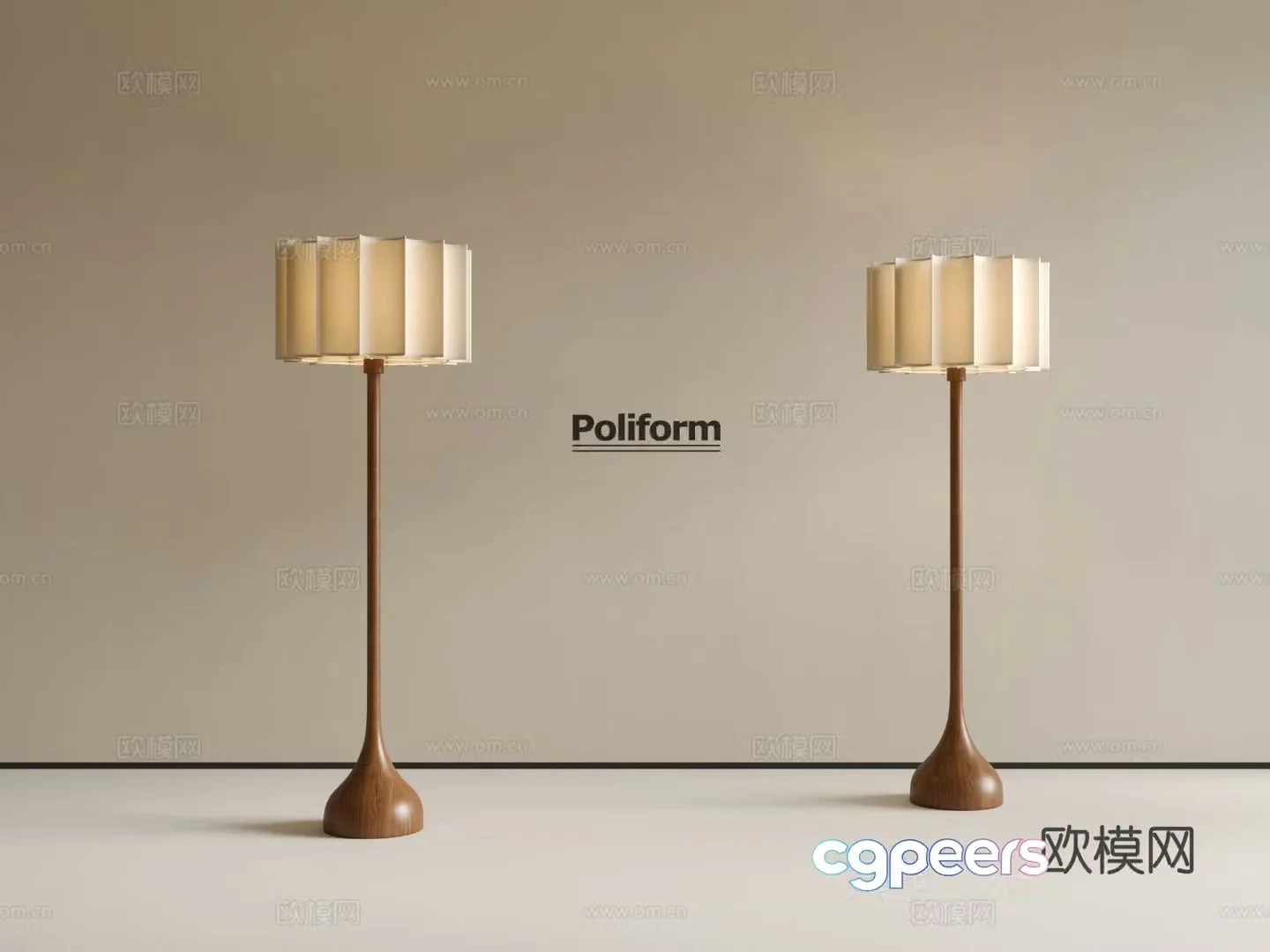 Medieval style floor lamp 3d model