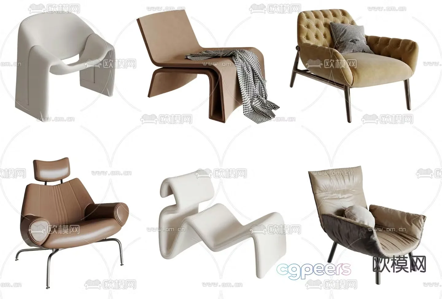 chair leisure chair sofa chair crab chair 3d model