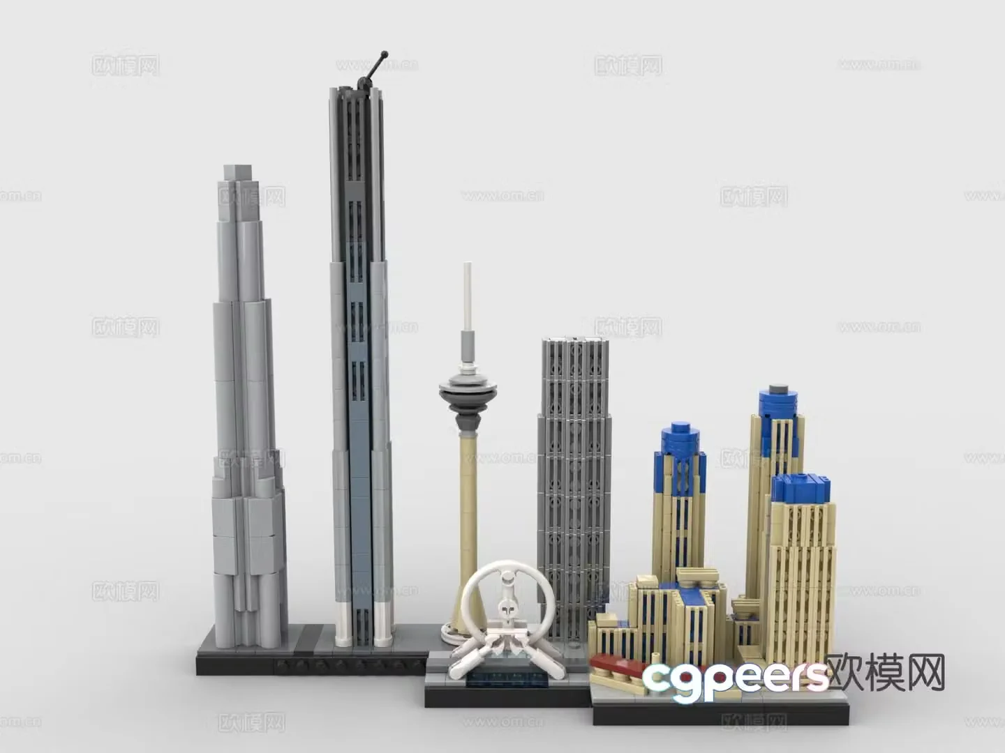 Lego toys building block toys landmark building 3d model