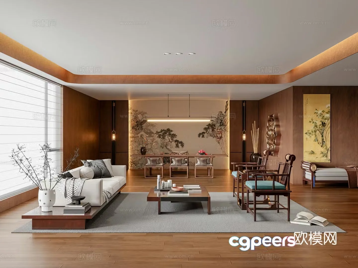 New Chinese living room 3D model