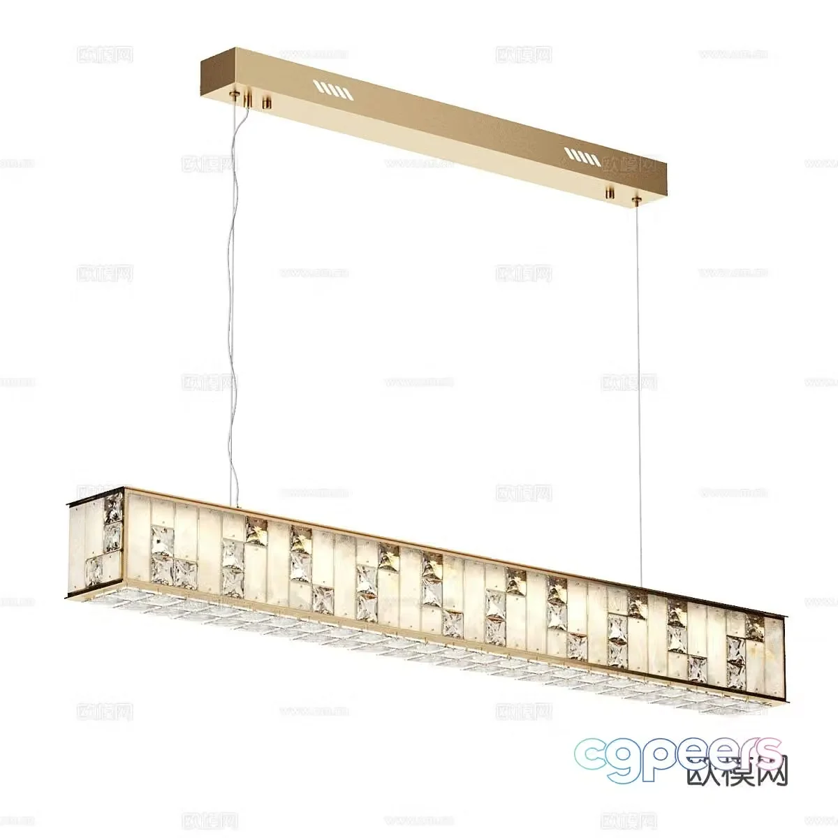 Light luxury chandelier hall chandelier 3d model