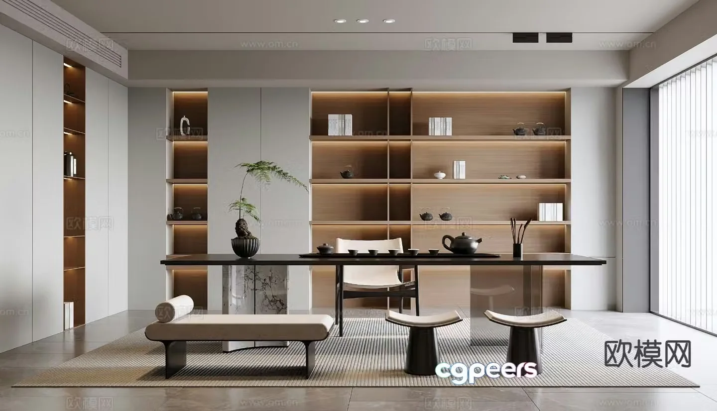New Chinese tea room 3d model