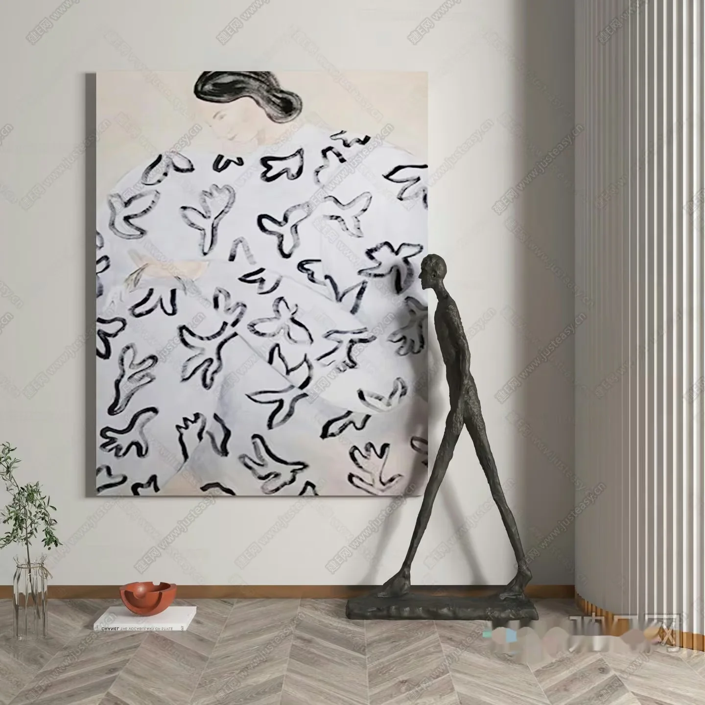 Modern Art Room 3D Model – 7462 – VRAY Render