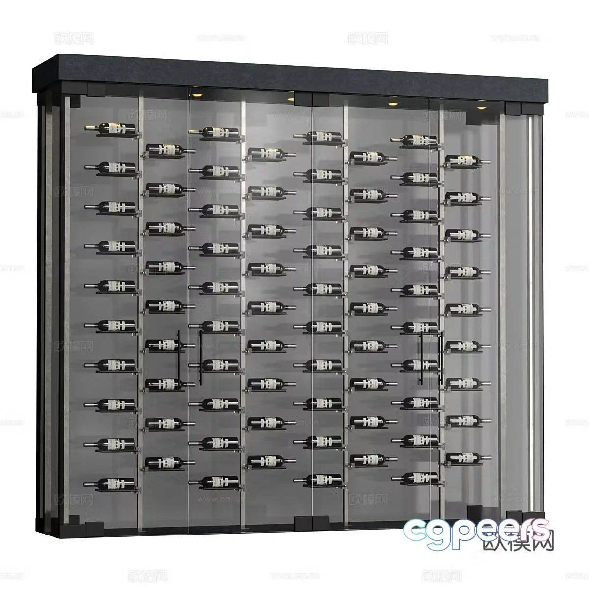 Modern Italian wine cabinet wine rack 3d model