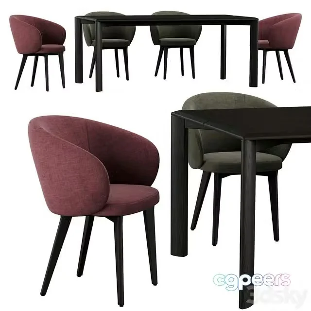 3ds Max Free – Expormim Kotai dining set