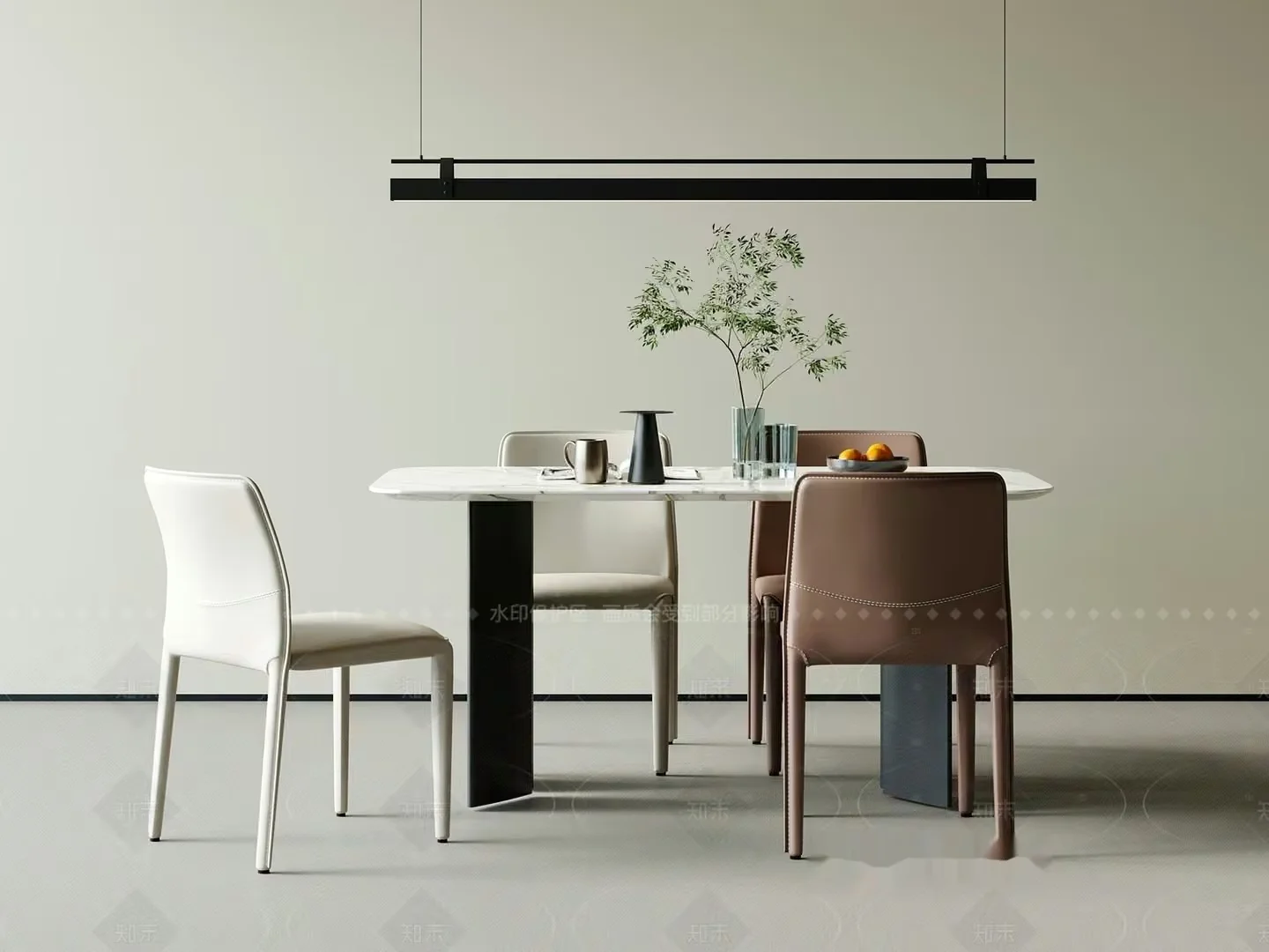 Modern Dining Room 3D Model – 19467 – VRAY Render