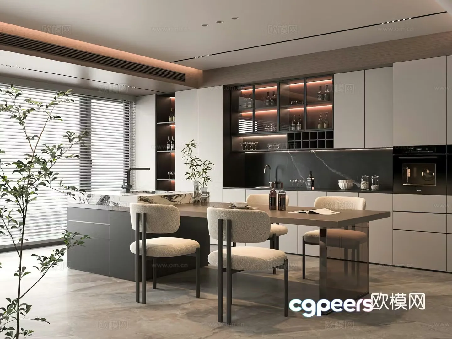 Modern restaurant 3d model